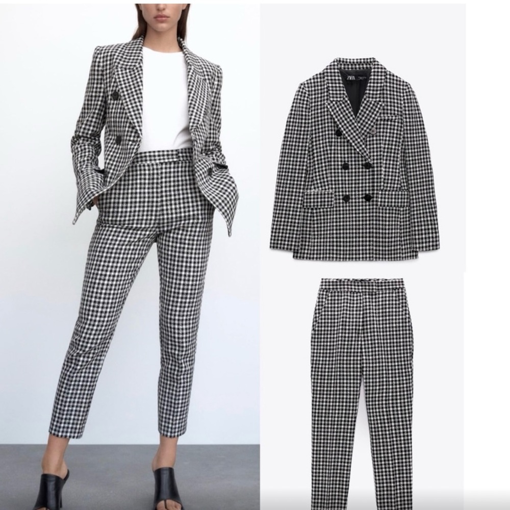 Very cute black and white Zara pant suit!